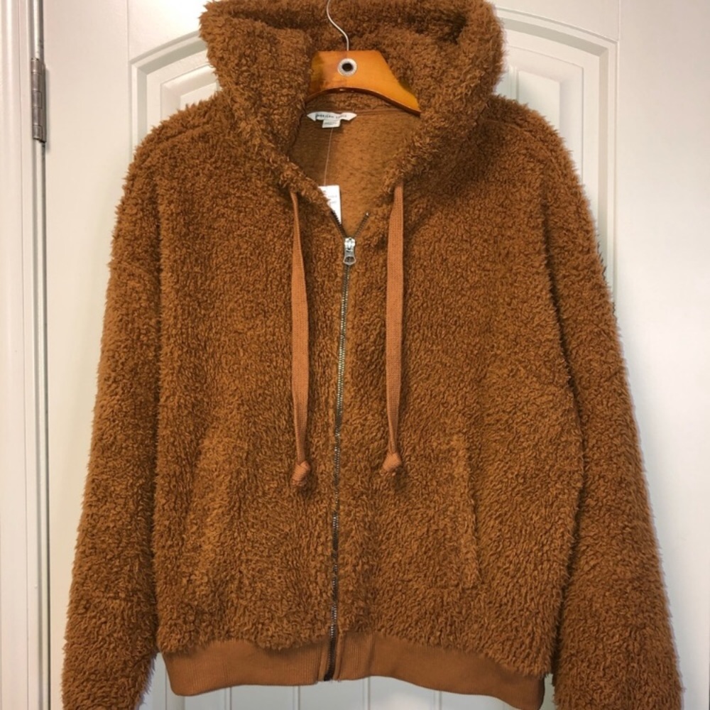 NWOT American Eagle Sherpa ZIP Hoodie